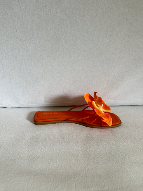 sandalia con flor de Orquídea