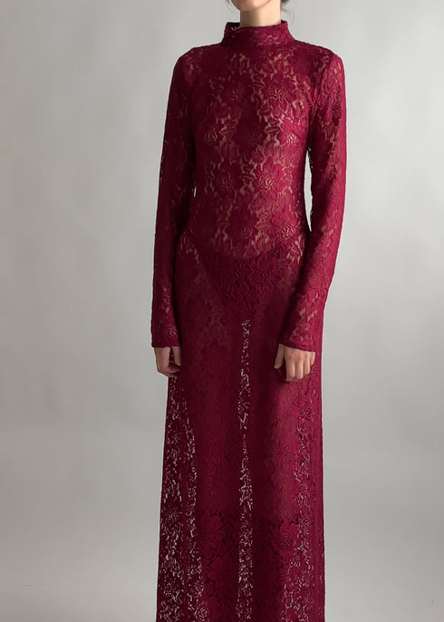 Encaje Dress Red - Tissimum