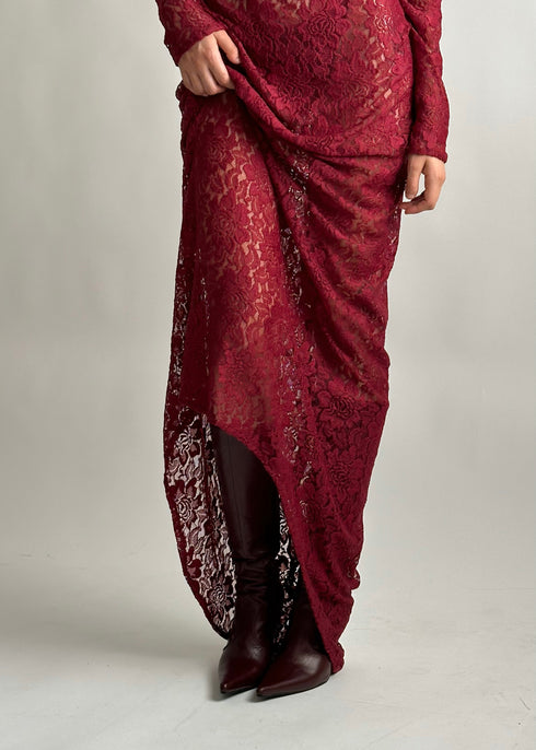 Encaje Dress Red - Tissimum